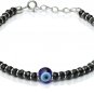 New Hand Bracelet Indian Jewellery Silver Chain Black Beads Adjustable