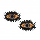 BOHO Seeds Beaded Eye Stud Earrings Bohemian Handmade Jewelry
