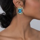 Beaded Earrings Bohemian Multicolour Beaded Studs with turquoise Earrings