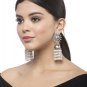 Jhumka Earrings with Drop Pearls, Indian Earrings, Bollywood Earrings