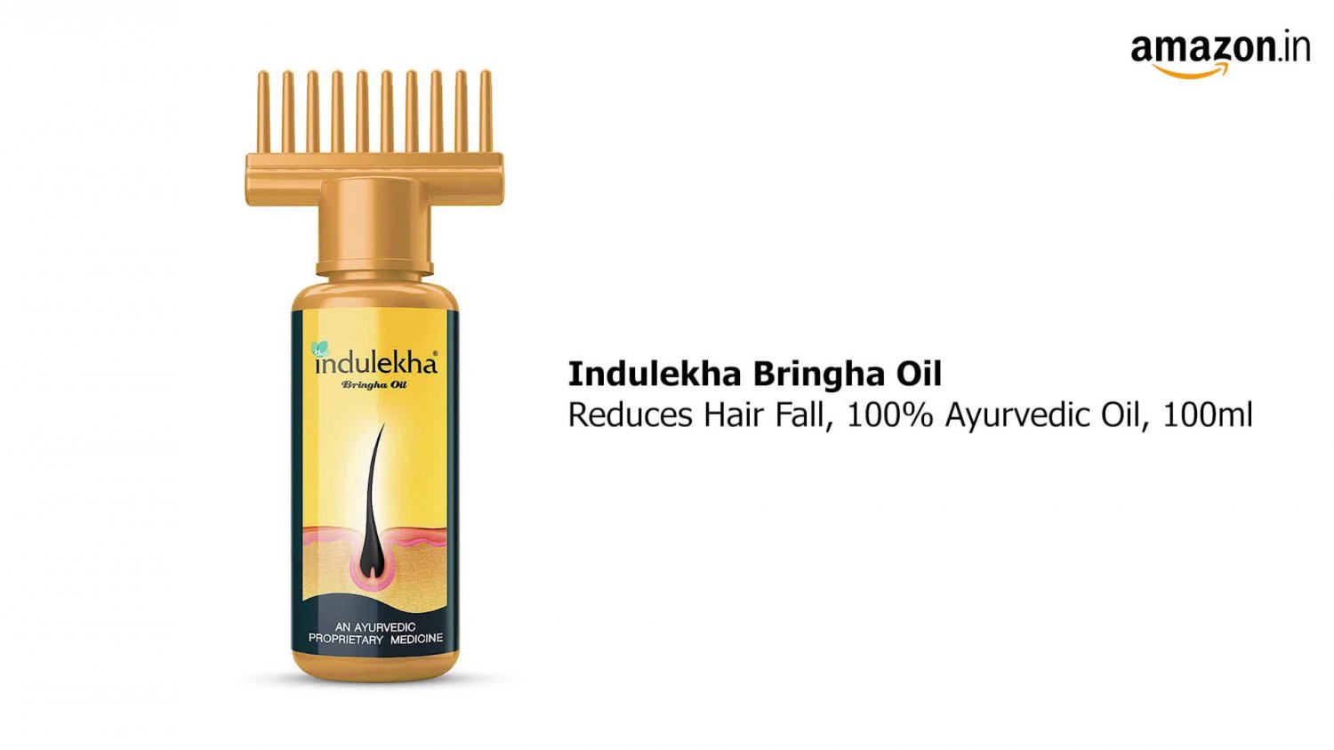 Indulekha Bringha Oil, Reduces Hair Fall and Grows New Hair, Ayurvedic Oil, 100ml