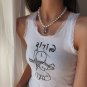 Shadow* Handmade Gem Bear Pendant Pearl Necklace