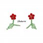 Shadow* Handmade Beaded Flower Earrings 925 Silver Post