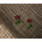 Shadow* Handmade Beaded Flower Earrings 925 Silver Post
