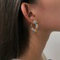 Shadow* Handmade Colorful Bead Circle Earrings 925 Silver Needle