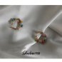 Shadow* Handmade Colorful Bead Circle Earrings 925 Silver Needle