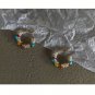 Shadow* Handmade Colorful Bead Circle Earrings 925 Silver Needle