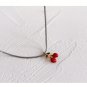 Shadow* Handmade Red Cherry Pendant Necklace Niche Design Sense Clavicle Chain