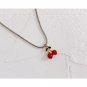 Shadow* Handmade Red Cherry Pendant Necklace Niche Design Sense Clavicle Chain