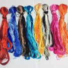 50 colors natural mulberry silk embroidery floss threads for hand embroidery DIY craft