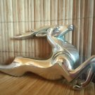 Hood emblem Deer GAZ 21 Volga half. Metal chrome. Made in USSR. Has defects!