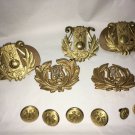 Vintage High School Band Hat Uniform Brass Emblem Button 60 + Years Old MCM Vintage High School Band Hat Uniform Brass Emblem Button 60 + Years Old MCM