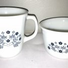 Vintage Pyrex Cream Sugar Summer Impressions Blue Floral Corning Corelle Best