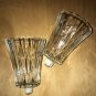 2pc Votive Peg Candle Holder Home Interiors HOMCO Kimberly Crystal Glass Elegant