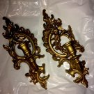 Vintage Candle Holder Wall Sconce MCM 1962 Syroco 4131 FarmHouse Glam Chic 2 Pc