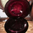 Vintage Royal Ruby Red Anchor Hocking Plates Holiday Christmas Winter Dining 6pc Vintage Royal Ruby Red Anchor Hocking Plates Holiday Christmas Winter Dining 6pc