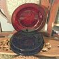 Vintage Royal Ruby Red Anchor Hocking Plates Holiday Christmas Winter Dining 6pc