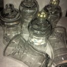 6 HUMMINGBIRD MORNING GLORY Peg Votive Sconce Candle Etched Home Interior HOMCO