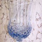 2 Candle Holder Peg Cup Home Ice Blue Cathedral Diamond HOMCO Regency Chic RARE
