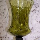 1 Vtg MCM Peg VOTIVE Candle Holder HOMCO Interiors FarmHouse Chic Green