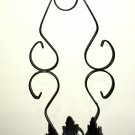 Vtg Home Interior HOMCO Wall Sconce Candle Holder Black Metal MCM Mediterranean