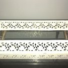 Vtg Kleenex Box Tissue Holder Hollywood Regency White Filigree Metal Cottagecore