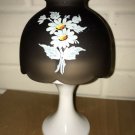 Fairy Lamp Vintage Westmoreland Frosted Chocolate Daisy Milk Glass LED Tea Lite