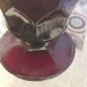 Vintage MCM Glass Ruby Red Georgian Fenton Hocking Footed Tea Tumbler Drink Ware