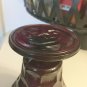 Vintage MCM Glass Ruby Red Georgian Fenton Hocking Footed Tea Tumbler Drink Ware