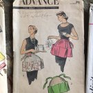 Vtg Apron Pattern Sewing 40s 50s Advance Fashion Soirée Post WWII Chic Smoke Fre Vtg Apron Pattern Sewing 40s 50s Advance Fashion Soirée Post WWII Chic Smoke Fre