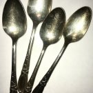 Vintage Oneida Community White Orchid 1953 Mid Century 6 1/8" Tea Spoons 4