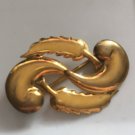 Authentic Victorian Gold Filled Pin Leaf Feathers Antique Romantic Revival Sweet
