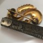 Authentic Victorian Gold Filled Pin Leaf Feathers Antique Romantic Revival Sweet