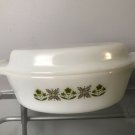 Anchor Hocking Fire King 1.5 Quart Casserole Dish #433 Meadow Green Oval