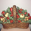 Vintage Homco Fruit Basket Apples Berries Red Wall 1978 Dart 75338 Home Interior