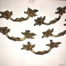 Vintage French Provincial Drawer Pull Handles Belwith Styl Brass 5pcs 3” On Cent
