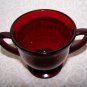 Vintage Anchor Hocking Royal Ruby Red Glass Sugar Bowl Anchorglass Mid Century