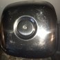 MCM Tray Nut Cracker Mid Century Vintage Stainless w Wood Farm House Chic Nice
