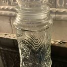 PLANTERS PEANUTS MR PEANUT GLASS JAR W/LID planters Wheat pattern 1982 PLANTERS PEANUTS MR PEANUT GLASS JAR W/LID planters Wheat pattern 1982