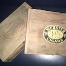 3 Wooden Cigar Boxes Rustic Aged Vintage Display Steam Punk Wood Prop Decor Stag