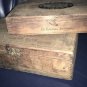 3 Wooden Cigar Boxes Rustic Aged Vintage Display Steam Punk Wood Prop Decor Stag