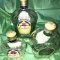 3 Crown Royal Bottles Empty 375ml & 750ml w Cap DIY Art Craft Lights Breweriana