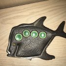 Vintage Lego Fish Metal Art MCM Tile Accents Nautical Beach Water Japan RARE Pc