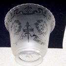 Vintage Light Shade Kerosene Gas 1800s Victorian Gillinder Glass Fleur de lis