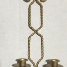 Vintage Homco Twisted Gold Rope Metal Wall Sconce Candle Holder Holds Peg Votive