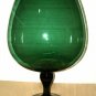 MCM Art Glass Brandy Snifter Green Decor Element Centerpiece Arrangement 11"