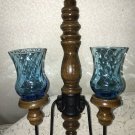 MCM Candle Wall Sconce Wood Metal Medieval Mediterranean Farmhouse Color Choice