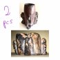 Vintage Carved Soap Stone Monkey Ink Brush Wash See Speak Hear No Evil Toothpick