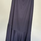 Plus 3x Navy Blue Skirt Sexy Flounce Ruffle Hem Elastic Waist Maxi Comfort Knit