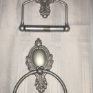 Vintage Ornate Toilet Paper Holder & Towel Ring Shabby Chic DIY Paint ColorBling Vintage Ornate Toilet Paper Holder & Towel Ring Shabby Chic DIY Paint ColorBling